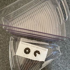 Five Pie shaped BINS for lazy Susan cabinet